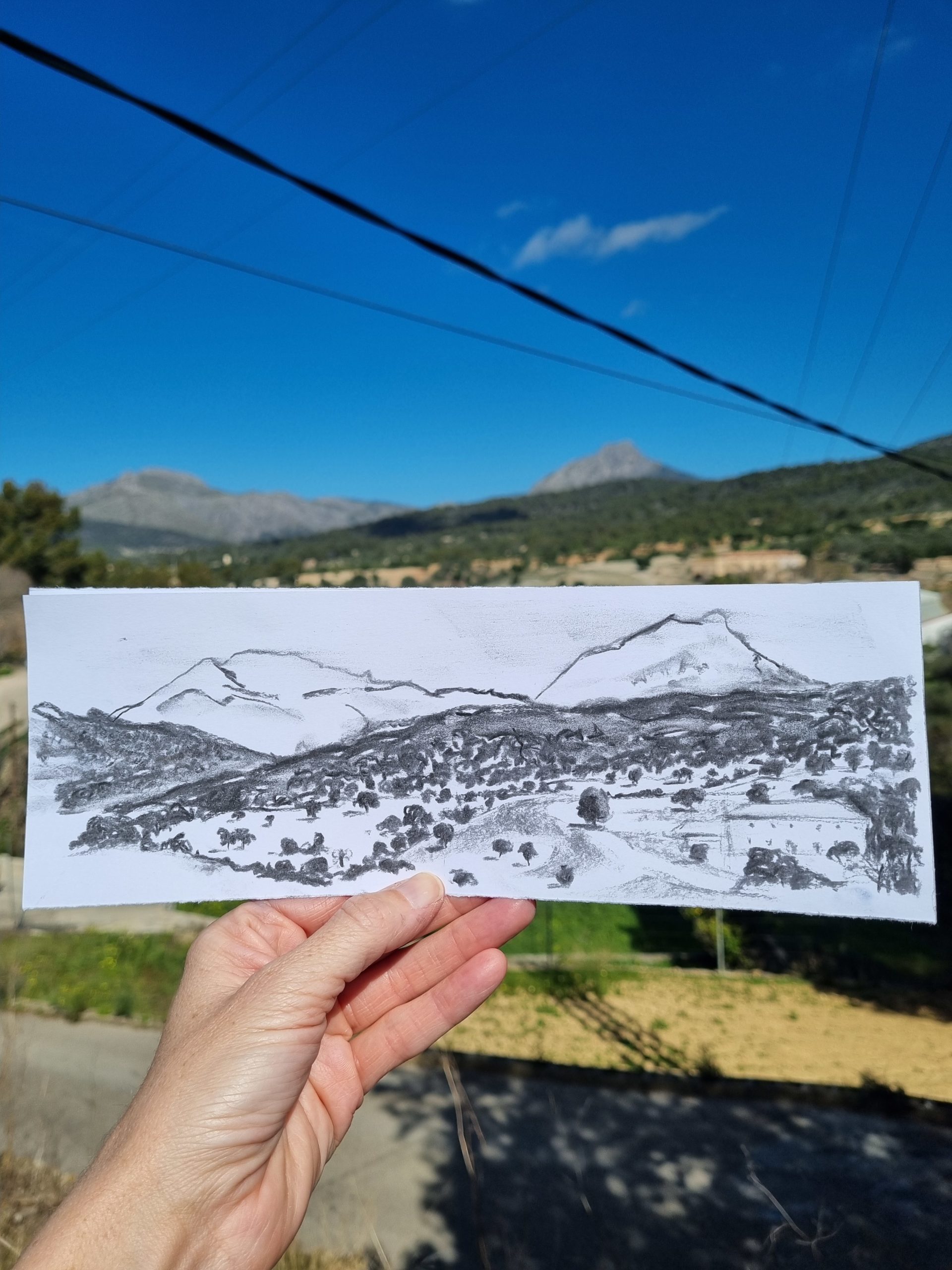 Exploring landscapes in charcoal